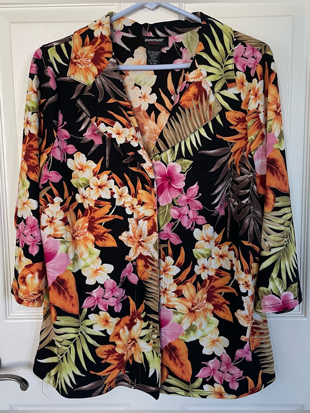 Avenue Stretch Vivid Tropical Blazer size 14/16